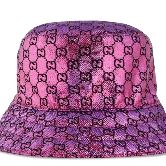 Gucci Accessories - NWT Gucci Womens Metallic GG Bucket Hat Reversible Size large 58sm AUTHENTIC